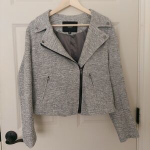 Torrid Gray Knit Moto Jacket size 1 (14/16)